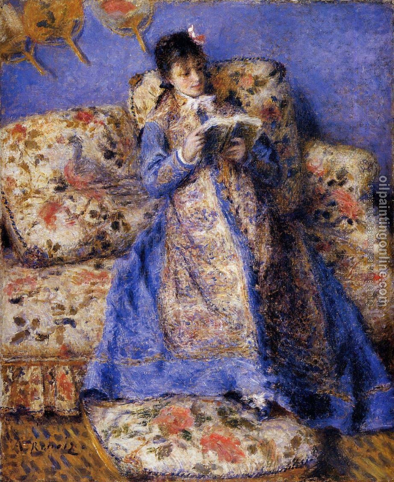 Renoir, Pierre Auguste - Camille Monet Reading